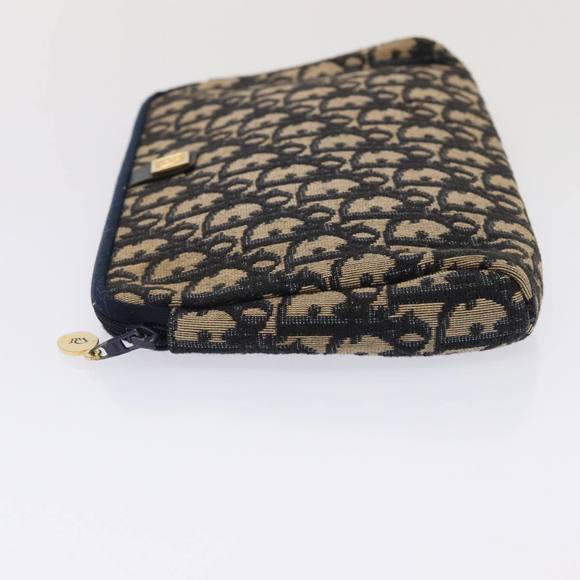 Christian Dior Trotter Canvas Clutch Bag Navy Auth ep4801 - Picture 4 of 16